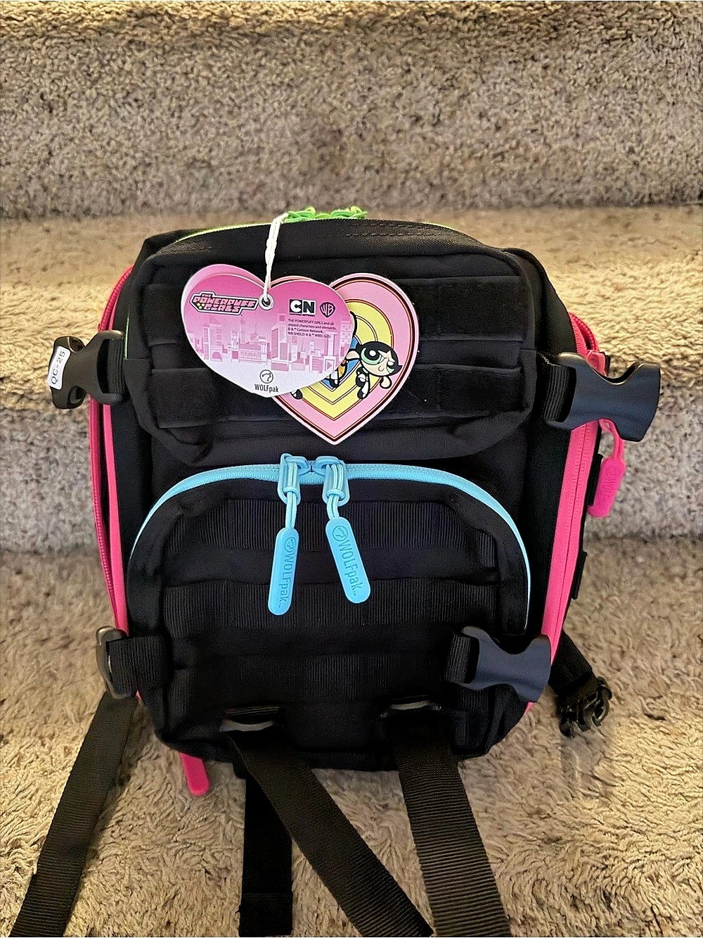 WOLFpak x The Powerpuff Girls 9L Mini Backpack Black & Pink